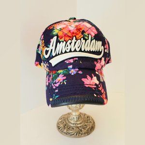 Robin Ruth Blue & Pink Floral Amsterdam Ball Cap